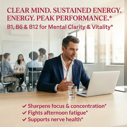 Vitamin B-Complex, B1, B6, B12, Maximum Potency, Supports Energy Metabolism, Immunity, Digestion, Brain, Nerves & Heart Health