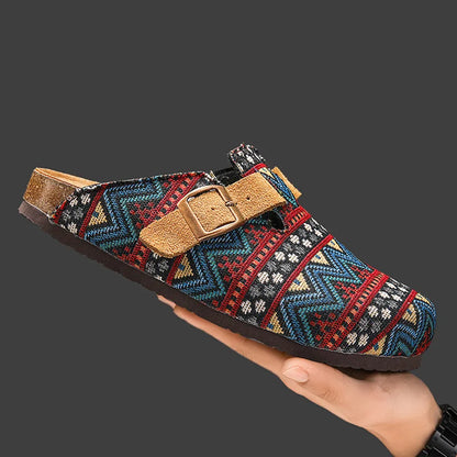 Walking Shoes Classic Versatile Closed Toe Men's Summer Sandals Casual Shoes Breathable Cork Mules Outdoor Beach Unisex Slippers