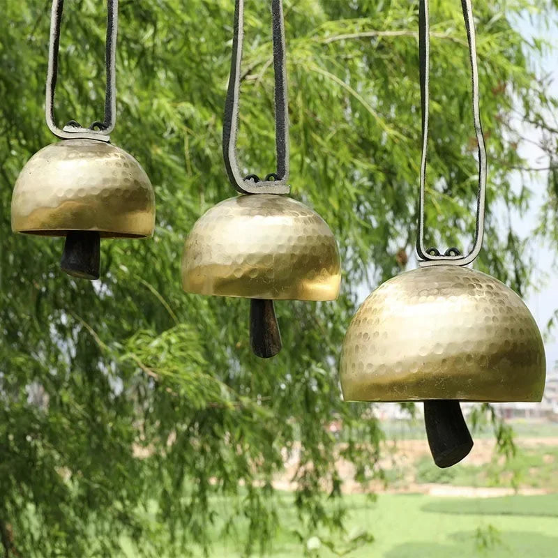 Handmade Brass Bell Meditation Copper Bells Outdoor Wind Chimes Sound Healing Chakra Mindfulness Musical Instruments Percussion