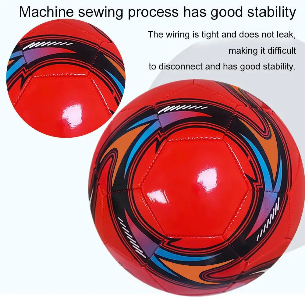 PU Leather Machine-stitched Football Ball Children Adults Professional Soccer Balls Waterproof Size 5 Portable Sports Blue