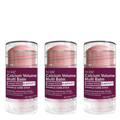 Collagen Facial Care Stick: a Multi-Functional Product That Combines Lip Balm, Eye Cream, Neck Cream, Primer, and Facial Moisturizer, Offering Hydrating and Firming Effects, Suitable for All Skin Types