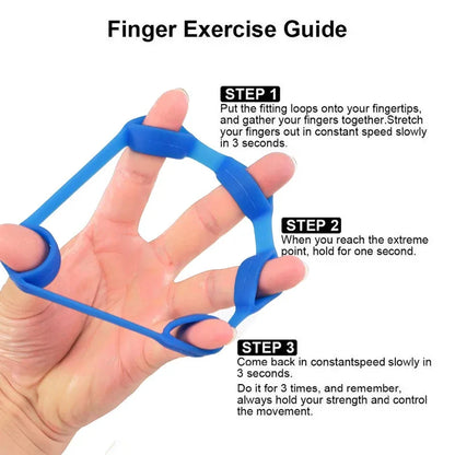 1/8pcs Silicone Finger Grip, Resistance Band, Wrist Stretcher, Elastic Five Finger Expander, Strength Training Device, Exercise