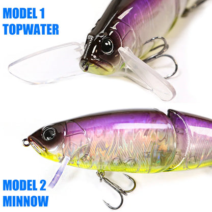B&U Topwater Floating Fishing Lures joint body Glide Swimbaits Hard Baits Wobblers For Bass Pike