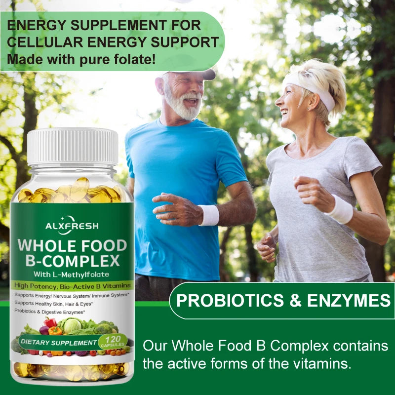 Vitamin B Complex Capsules Promote Energy Metabolism Relieve Fatigue Improve Memory Mood Anxiety Improve Skin Hair  Nail Health