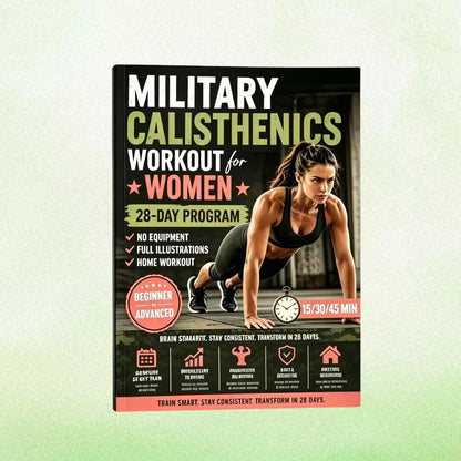 Calisthenics Workout for Women - 28-Day No-Equipment Home Exercise Program NoteBook