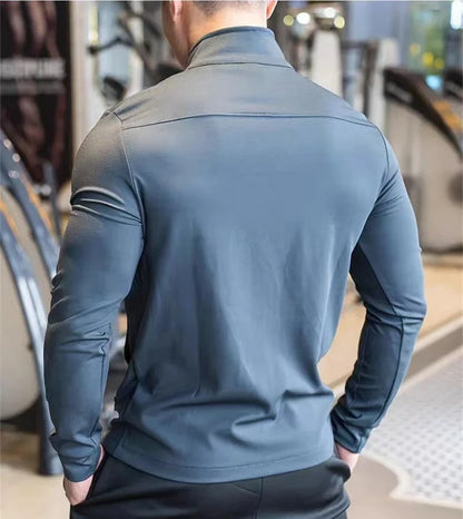 Mens Gym Fitness Tops Casual Jogging Sports Jacket Outdoor Workout Training Sweatshirt zipper Jacket Running Tights Men clothes