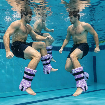 2 Pieces Adjustable Water Aerobics Ankle Weights For Pool Equipment Aquatic Exercise Ankle Weights For Home Gym Workout Spa