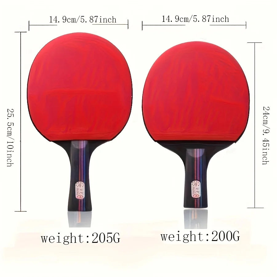 A Professional Carbon Fiber Table Tennis Racket Set, Suitable for Adult Competitions, Includes 2 10-Star Rackets, Competition-Grade Table Tennis Double Rackets