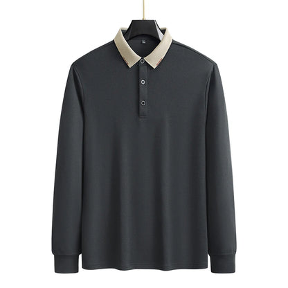 Plus Size 7XL 8XL 9XL Autumn Long Sleeve Business Polo Shirt Men Breathable Casual Gym Jogging Golf Hiking Loose Big Polo Shirt