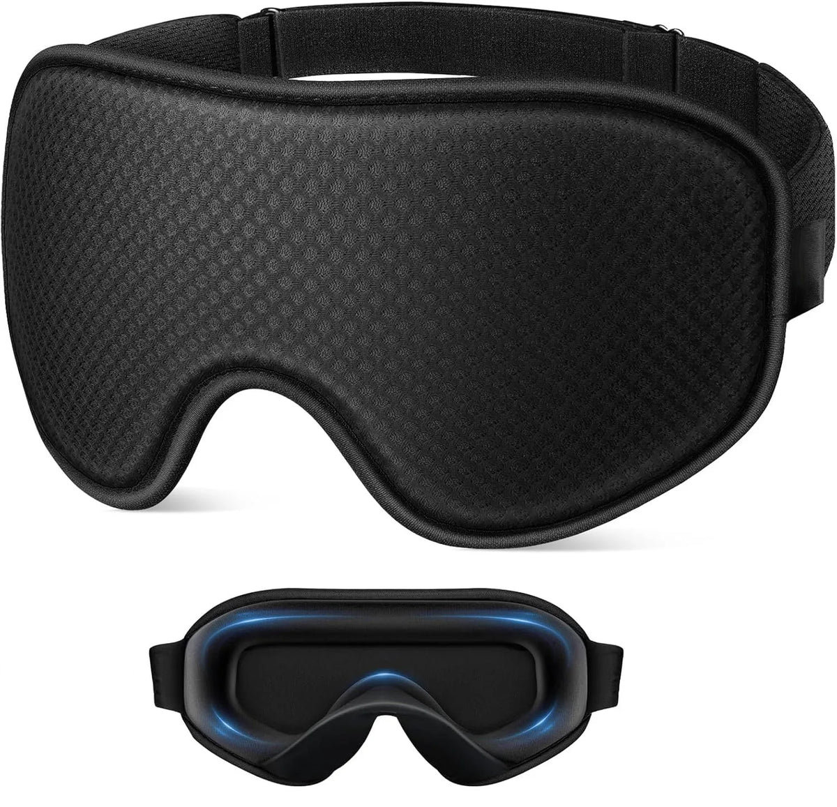 Sleep Mask Blackout Eye Masks for Sleep-3D Breathable Soft Comfortable Eye Mask for Travel-Adjustable Night Masks for Sleeping