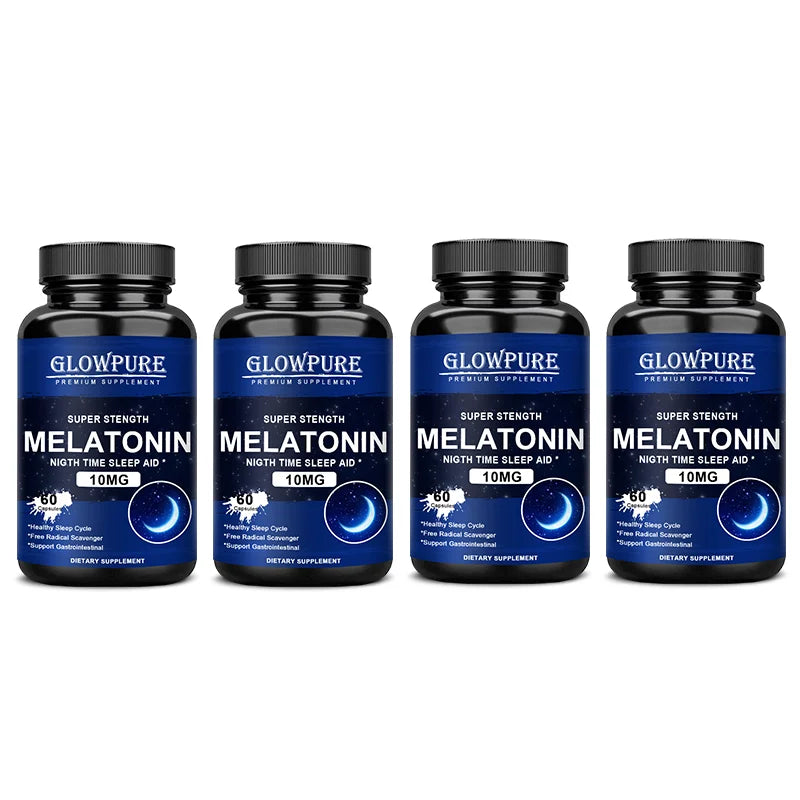 Melatonin 10 mg Capsules - Relieve Insomnia Healthy Sleep Quality Deep Sleep Stress Relief
