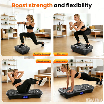 Vibration Plate Fitness Platform Exercise Machine Vibrating Shaking Full Body Shaker Workout Vibrate Stand Shake Board Sport for