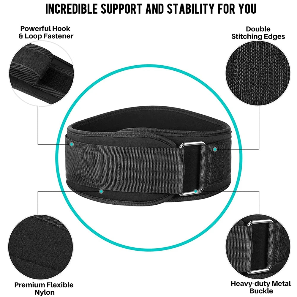 Self-Locking Weight Lifting Belt - Weightlifting Belt for Serious Functional Fitness - Lifting Support Deadlift Training Belt