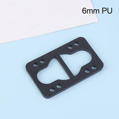 1Pc Black PU Longboard Riser Pads Skateboard Shock Pads For Truck Mounting Hardware Adults Kids Outdoor Sports Tool
