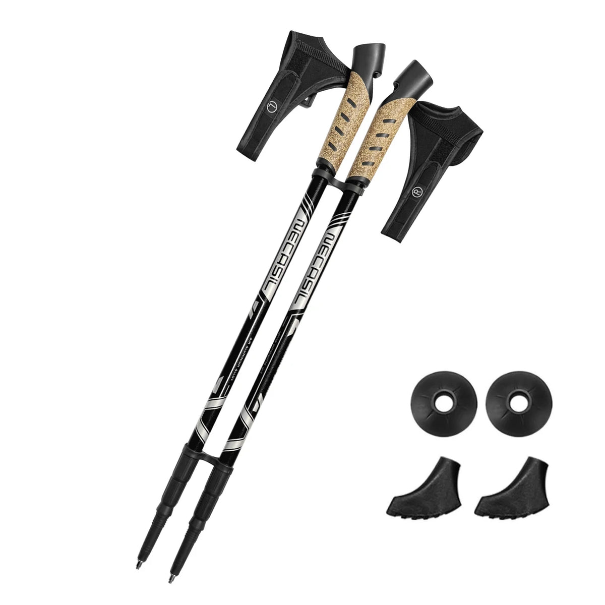 2PCS Nordic Walking Poles Trek Pole Telescopic Alpenstock 7075 Aluminum Alloy Shooting Crutch Senderismo Walking Stick Hiking