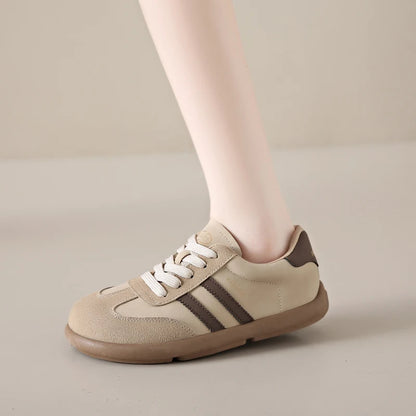 2025 New Autumn/Winter Women's Shoes Comfortable Casual Shoes College Style Wide Toe Soft Flat Shoes Outdoor Casual Sports Shoes