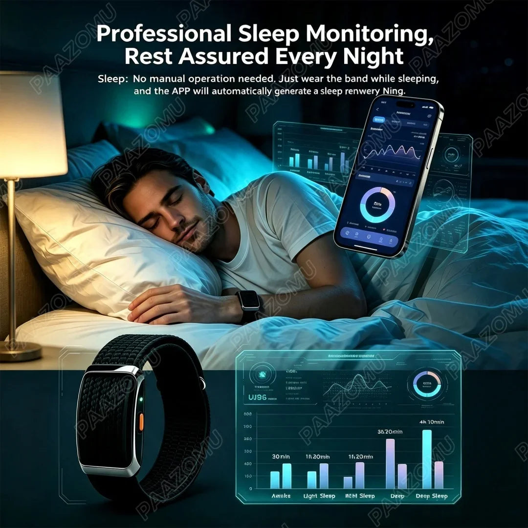 2026 New Screenless Health Fitness Tracker for Men Women Activity Watch Heart Rate Sleep Monitor Sport Smart Bracelet No Screen