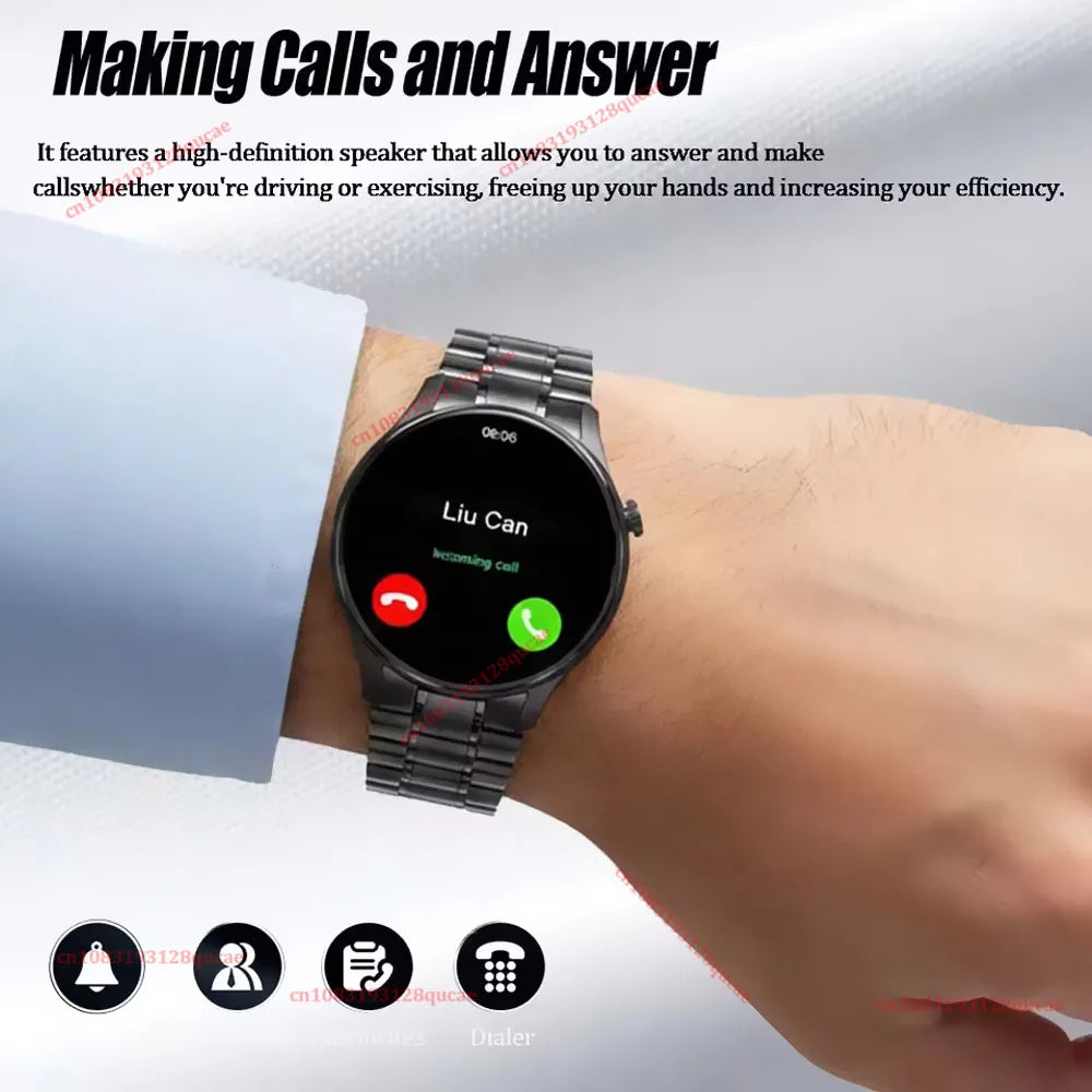 2026 New Smart Watch Men AMOLED HD Screen GPS Motion Trajectory Heart Rate Bluetooth Call SmartWatch Waterproof Android iOS Ht30