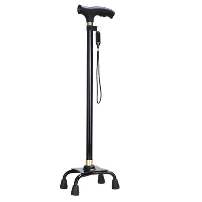 LED Light Walking Stick for Elderly - Adjustable Aluminum Alloy Crutch with Non-Slip Rubber Base for Seniors/Men/Disabled