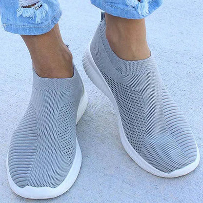 Women's Sports Shoes White Sneaker Shoes For Woman Slip on Breather Sneakers Women Casual Shoes Flats Casual Sneaker Lightweight