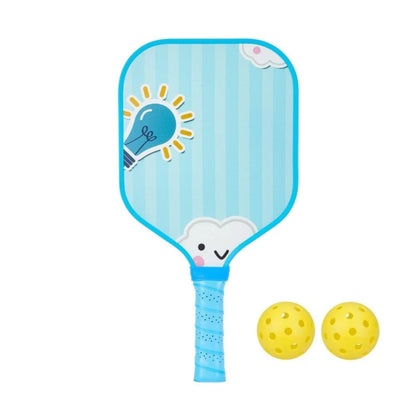 Cartoon Children's Pickleball Set Lightweight Durable 's Pickleball Set Non-Slip Grip 2 Balls Pickleball Paddle Set