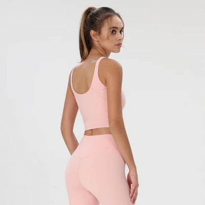 Women Yoga Vest Workout Pilates Activewear Tops Running Gym Pretty Workout Clothes Sports Bras Active Wear Female Camisole Bra