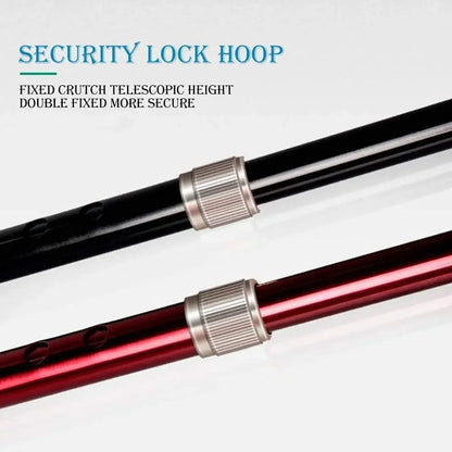 LED Light Walking Stick for Elderly - Adjustable Aluminum Alloy Crutch with Non-Slip Rubber Base for Seniors/Men/Disabled