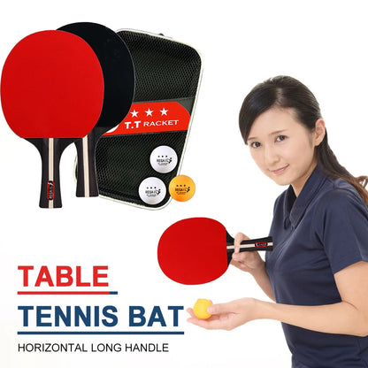 Table Tennis Racket 2 Rackets & 3 Balls Table Tennis Paddles Professional 2 Player Ping Pong Set for Beginners Training Game