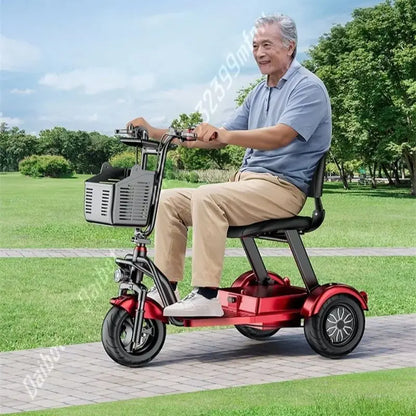 Lightweight Mobility Scooter Tricycle Foldable For Elders With Removable Battery/Anti Theft Family Electric Scooter For Seniors