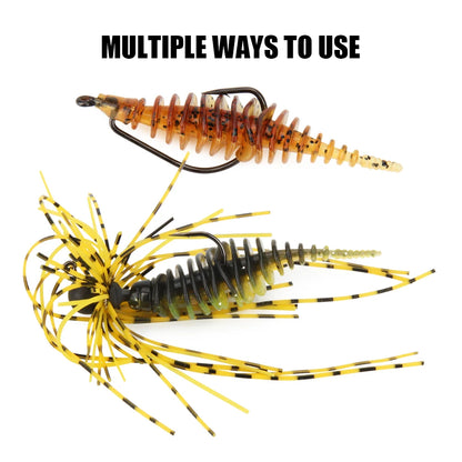 Rosewood Ribbed Worm Soft Plastic Lure Shad Bait 3.6cm/5.3cm For Perch Trout Bass Pike Fishing Tackle Jig Head Drop Shot Pesca