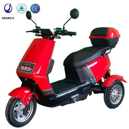 Electric Mobility Tricycle for Disabled Handicapped,3 Wheel Passenger Electric Scooter for Seniors, Heavy Duty Trike with Trunk