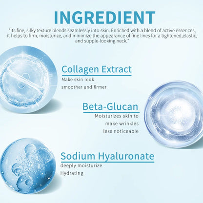 Collagen Neck Mask: Firm, Brighten & Hydrate. Anti-Aging, Tighten, Nourish, Smooth Wrinkles. Deep Moisturize for Youthful Neck S