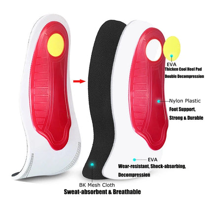 1-6 pairs Orthopedic Insoles for Shoes with Arch Support EVA Insole for Man Woman Relief Plantar Fasciitis Flat Feet Shoes Pads