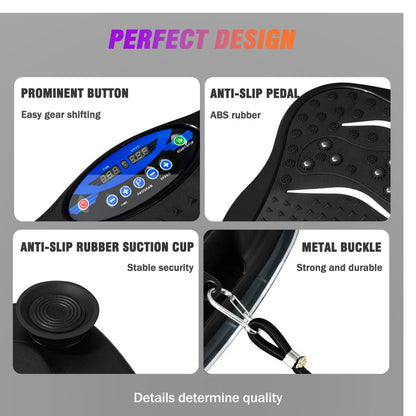 Vibration Plate Exercise Machine Fat-Burning Full Body Workout Power Vibration N Resistance Bands Fitness Equipment Weight Loss