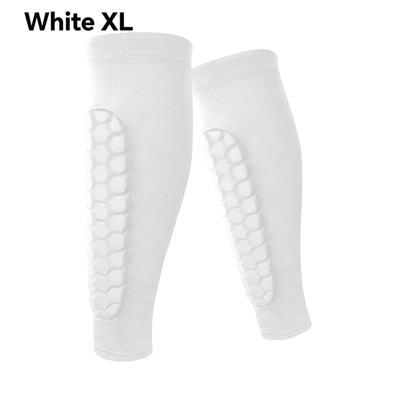 1Pcs Football Shin Guard Socks Sleeves with Foam Calf Compression Sleeve Honeycomb Pads Sports Legging Soccer Equipment