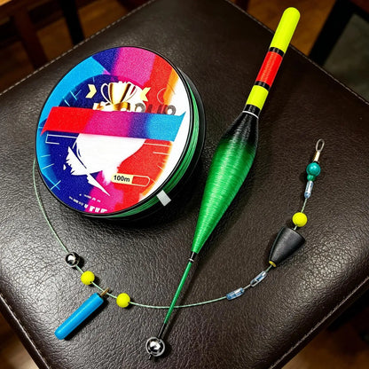 Fishing Line with Bobber with Color Changing Float Automatic Bobber Line Set for Bass Fishing for Kayak Saltwater Boat Pier