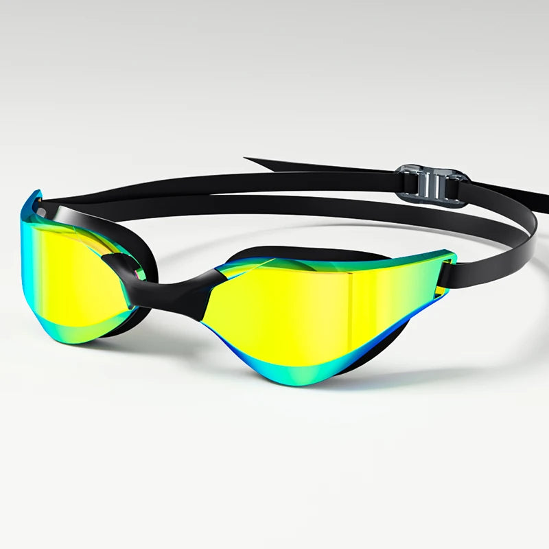 Professional Adult Racing Swim Goggles - High Definition, Waterproof, Anti-Fog, Wide-Angle Lenses with Adjustable Strap