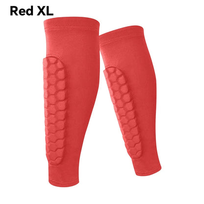 1Pcs Football Shin Guard Socks Sleeves with Foam Calf Compression Sleeve Honeycomb Pads Sports Legging Soccer Equipment