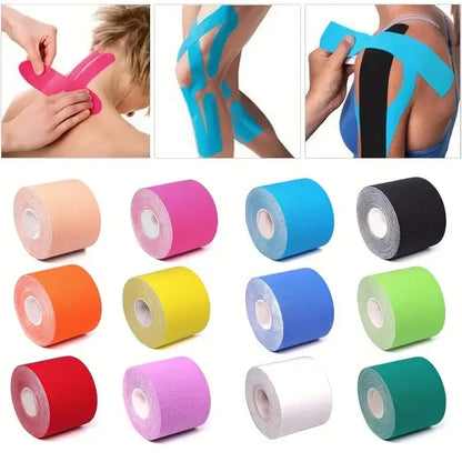 Sports Waterproof Kinesiology Tape Athletic Bandage Muscle Recovery Protector Strapping Pain Relief Tennis Gym Elastic Wrap