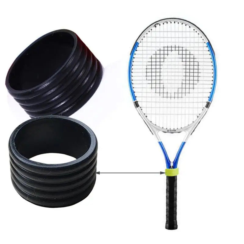 Tennis Game Accessories- 4Pcs Silicone Racket Grip Rings, Sweat-absorbency, Improved Handle Grip Strength