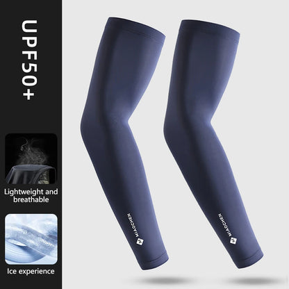 GTUBIKE 1 Pair New Ice Silk Sleeves UV Protect Breathable Cycling Arm Sports Outdoor Unisex Elastic Quick-dry Summer Sleeves