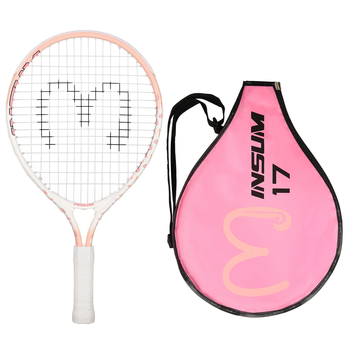 17" Lightweight Kids Tennis Rackets for Aged 2-3,with 1 Tennis Racket and Shoulder Strap Bag Outdoor/Indoor Sports Tennis Raquet