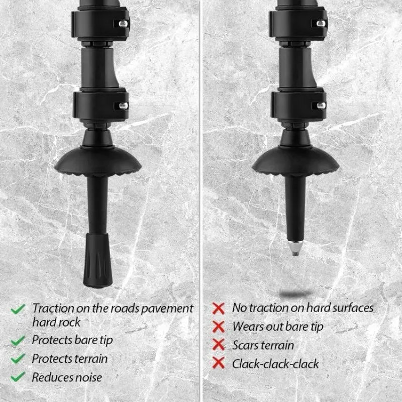 Trekking Pole Tips Durable Hiking Poles Protector Walking Sticks Ends Rubber Feet Fits Most Standard Hiking Poles