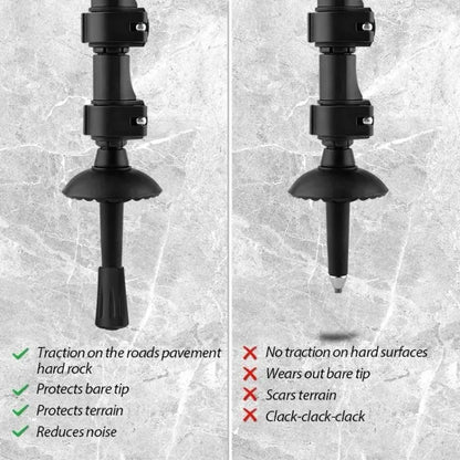 Trekking Pole Tips Durable Hiking Poles Protector Walking Sticks Ends Rubber Feet Fits Most Standard Hiking Poles