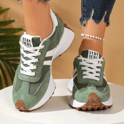 White Women's Sneaker Casual Shoes New Autumn Ladies Patchwork Running Shoes Popular Comfortable Breathable Female Footwear 2025