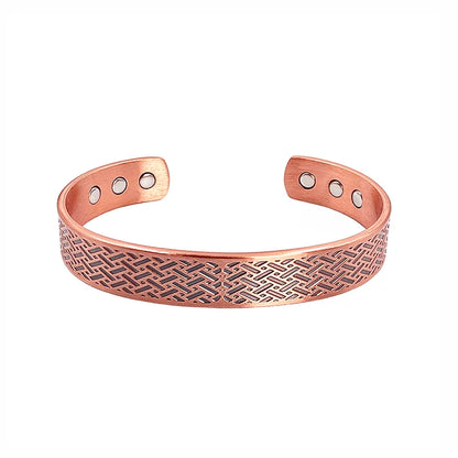 Vintage Pure Copper Magnetic Bracelet Unisex Adjustable Cuff Bangles Perfect for Everyday Wearwith Recommend Jewelry Gift