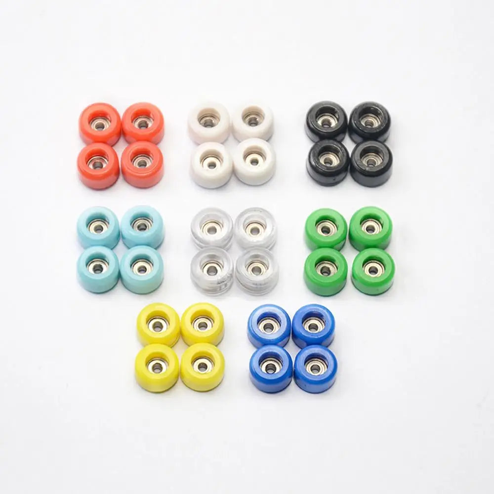 4Pcs Durable Professional Bearing Wheel PU Metal Urethane Fingerboard Wheels CNC Mini Finger Skate Board Accessory