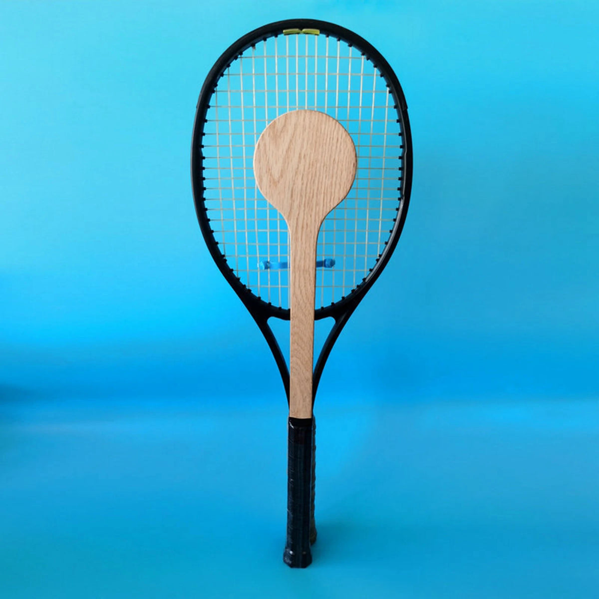 Tennis Sweet Spot Racket Wooden Tennis Spoon Swing Training Racket Accuracy Practice Racket Batting Hitting Equipment Gear