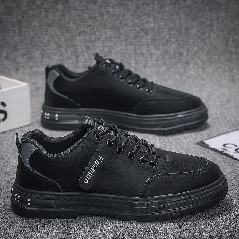 Autumn New Men's Shoes Waterproof Wear-resistant Work Shoes Trendy Versatile Anti-slip Climbing Shoes Daily Casual Board Shoes S