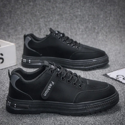 Autumn New Men's Shoes Waterproof Wear-resistant Work Shoes Trendy Versatile Anti-slip Climbing Shoes Daily Casual Board Shoes S